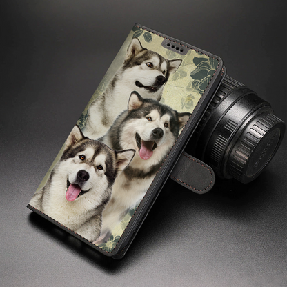 Vintage Alaskan Malamute Wallet Case