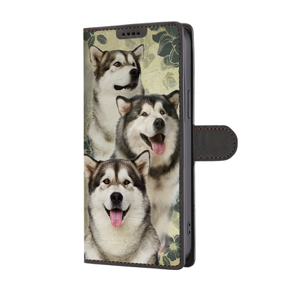 Vintage Alaskan Malamute Wallet Case