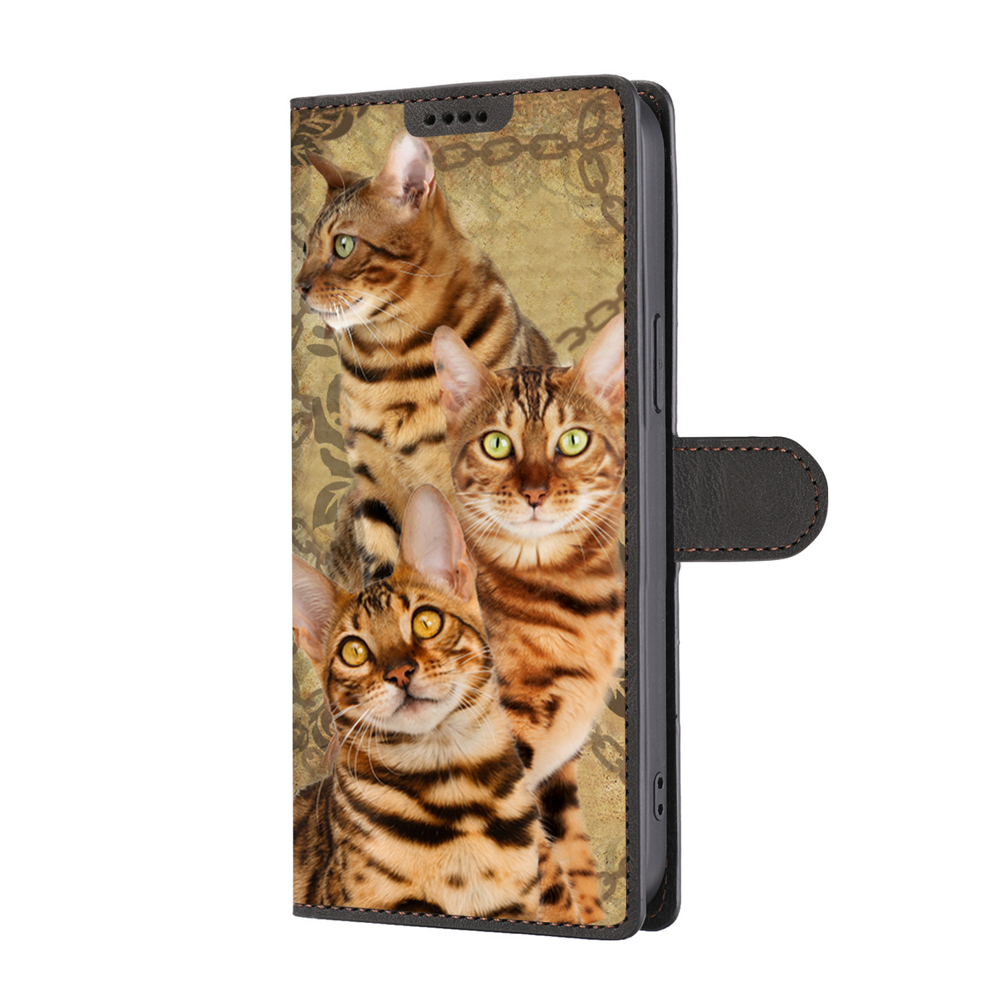 Vintage Bengal Cat Wallet Case