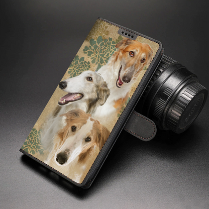 Vintage Borzoi Wallet Case
