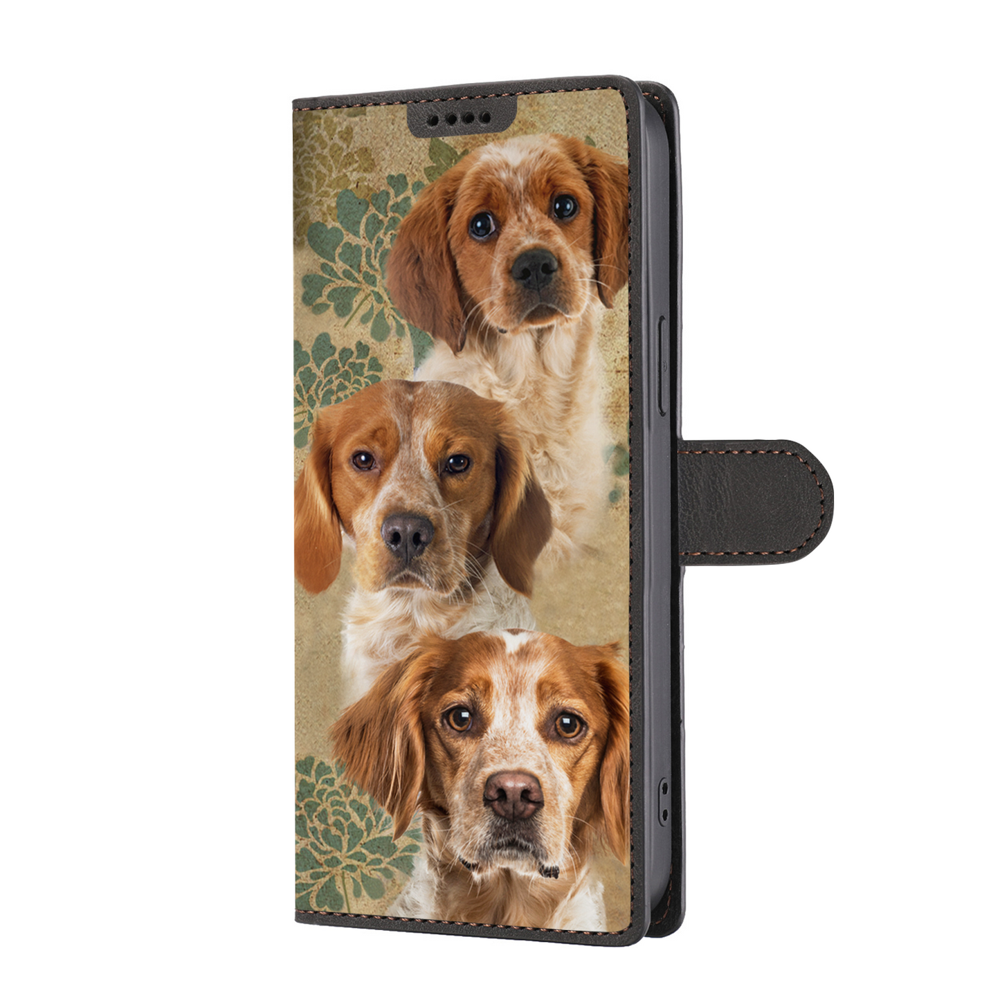 Vintage Brittany Spaniel Wallet Case