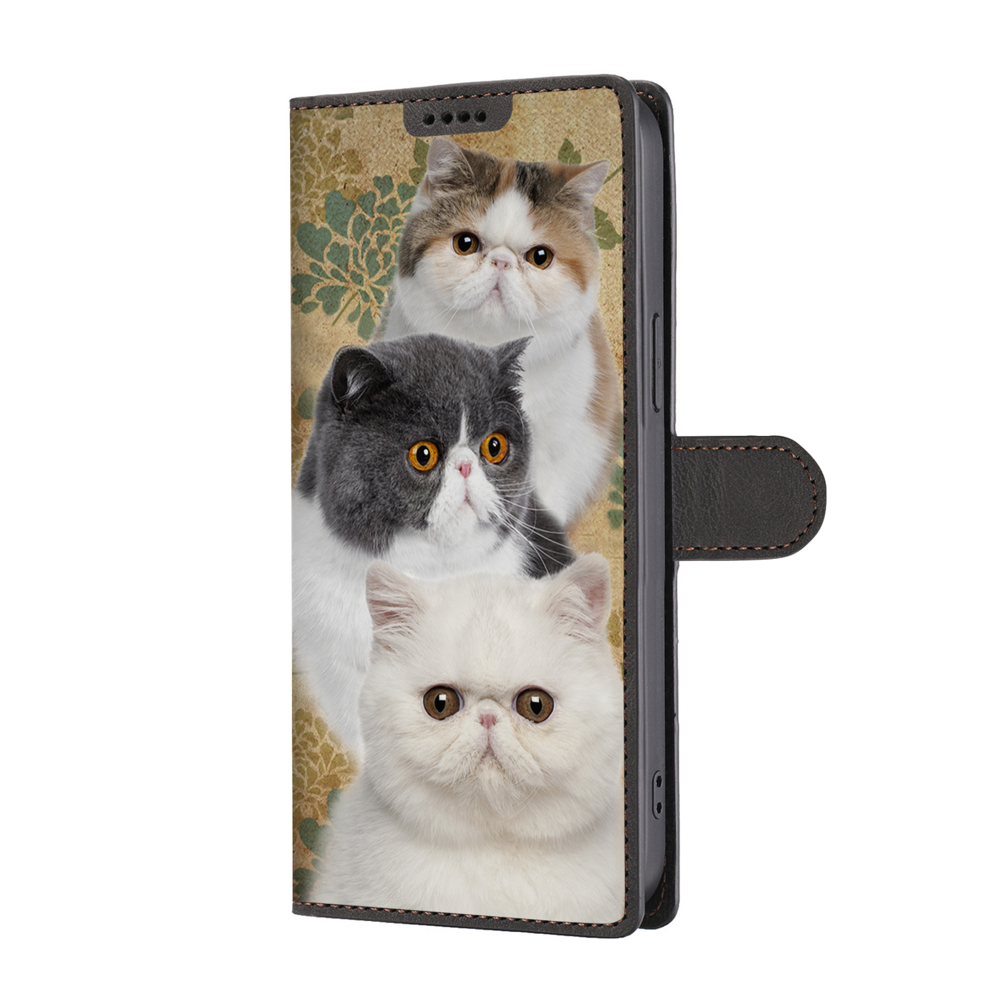 Vintage Exotic Cat Wallet Case