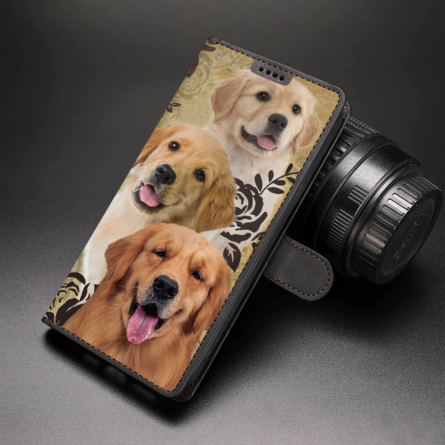 Vintage Golden Retriever Wallet Case