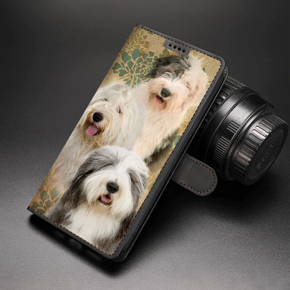 Vintage Old English Sheepdog Wallet Case