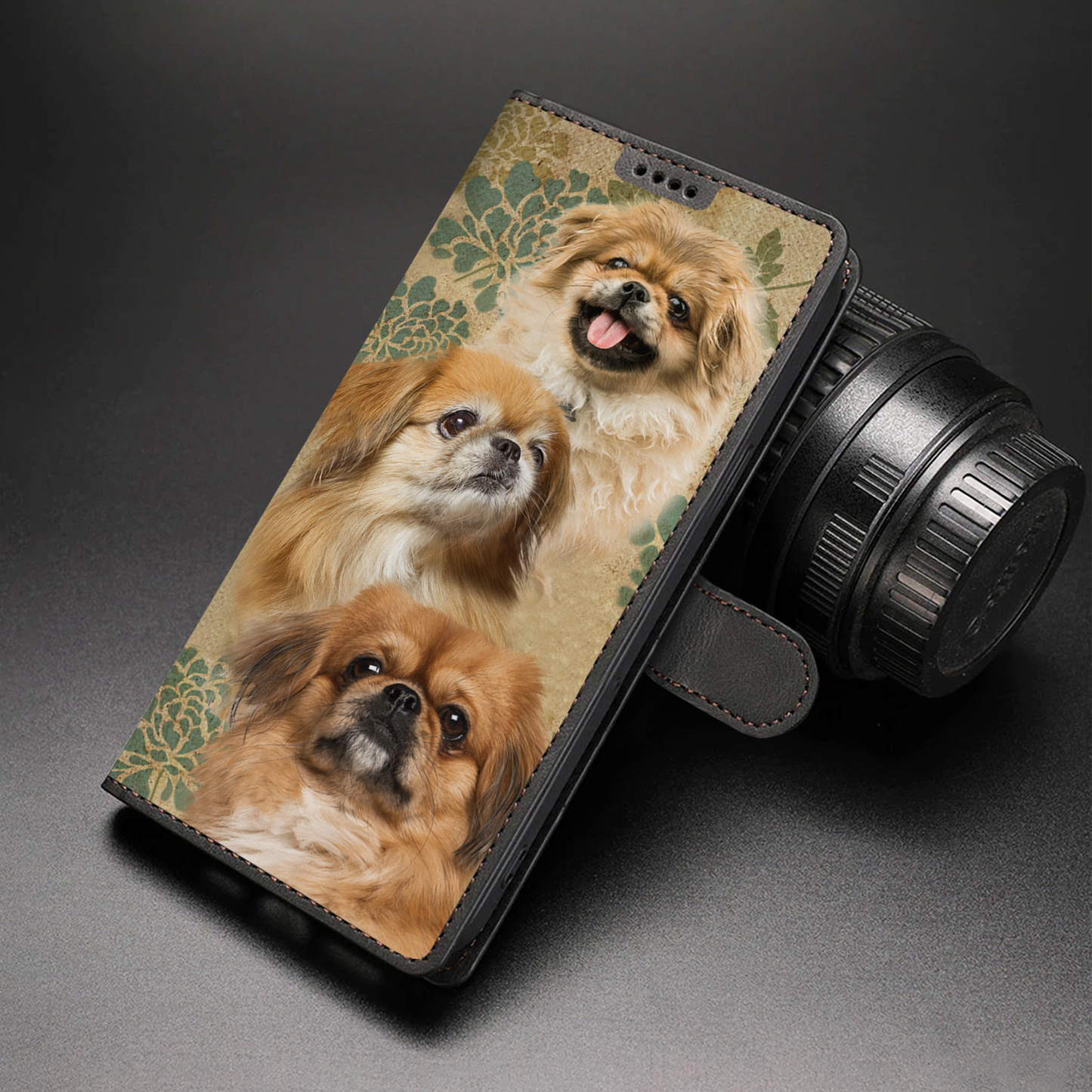 Vintage Pekingese Wallet Case