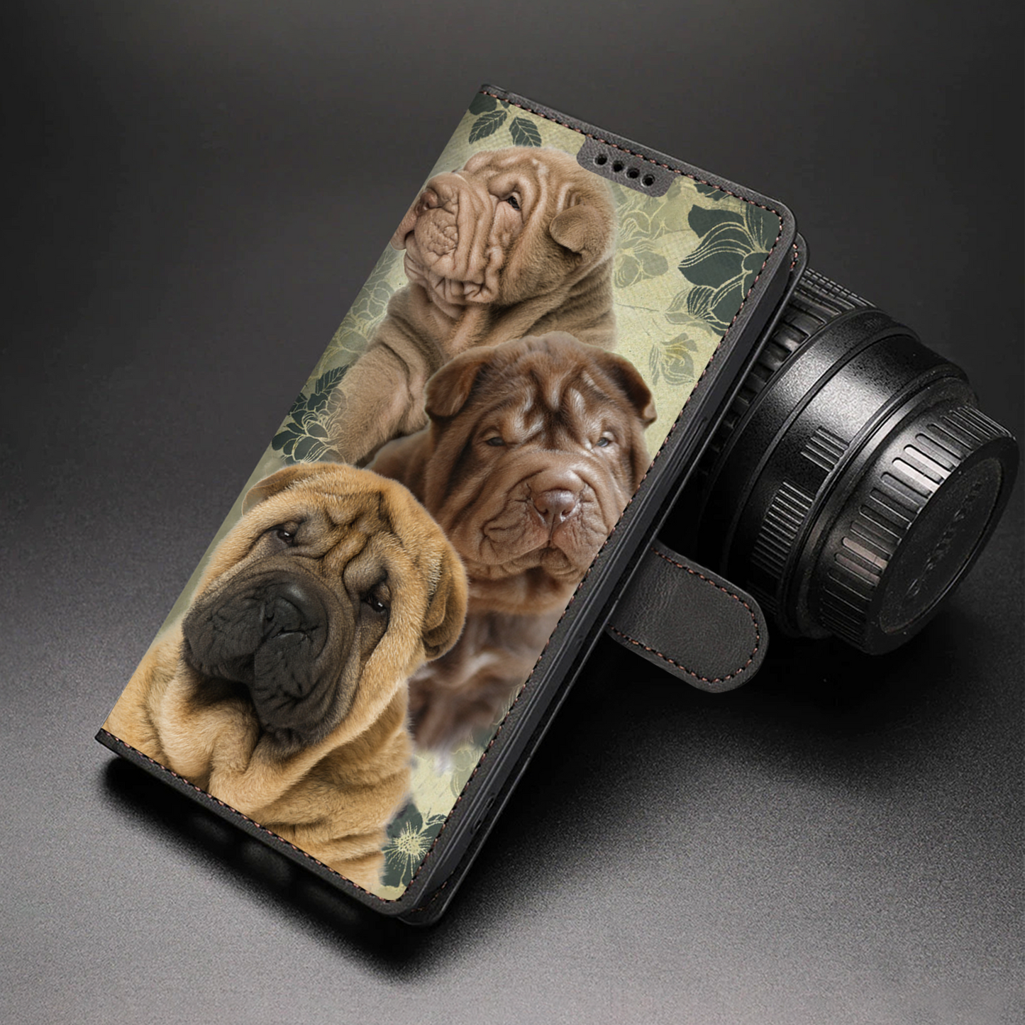 Vintage Shar Pei Wallet Case