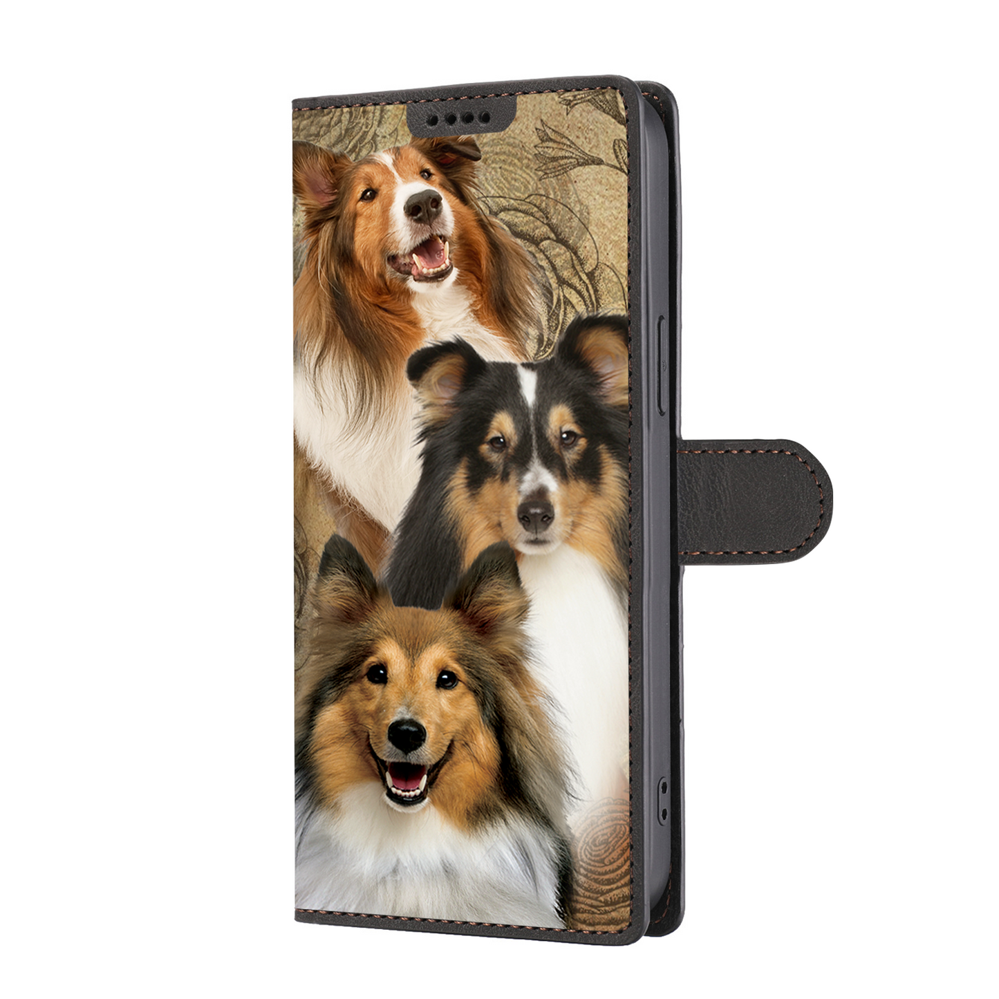 Vintage Shetland Sheepdog Wallet Case