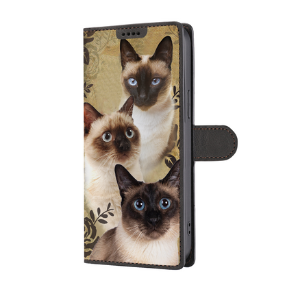 Vintage Siamese Cat Wallet Case