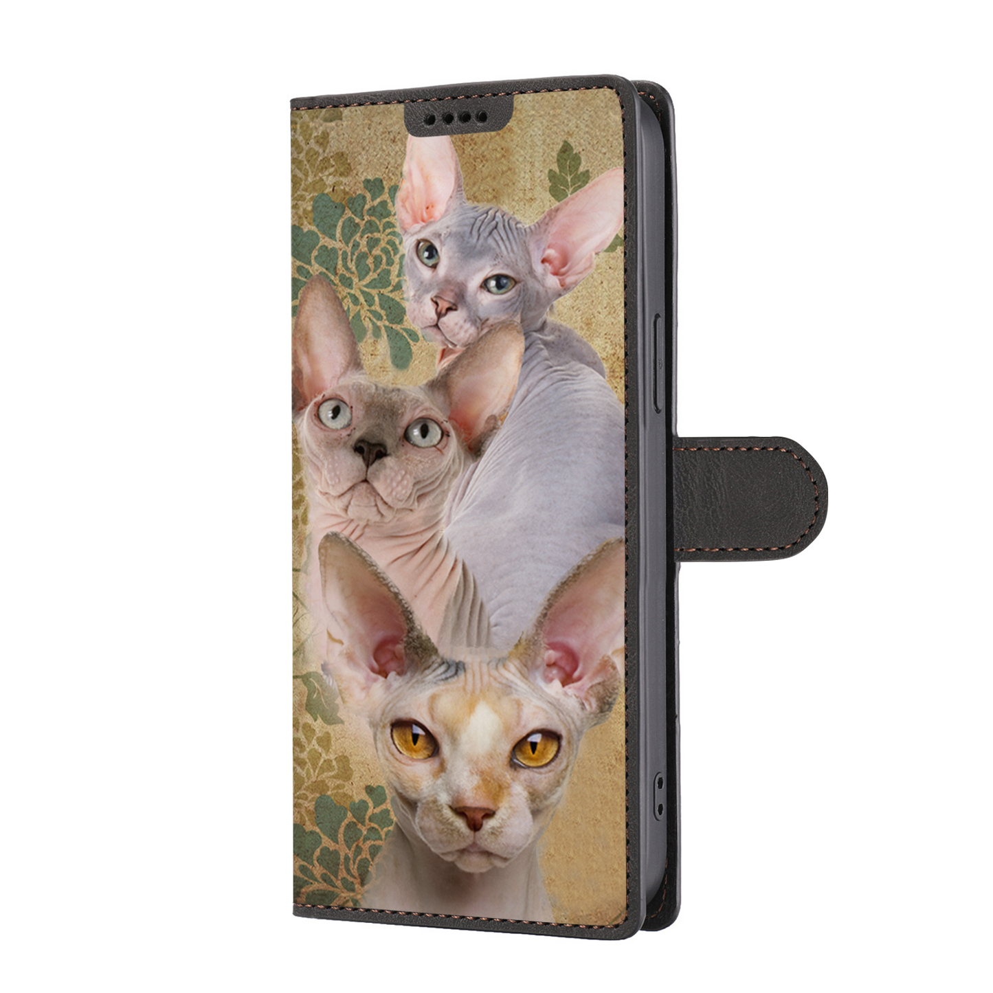 Vintage Sphynx Cat Wallet Case