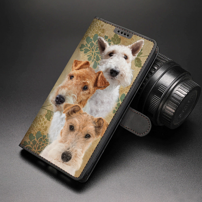 Vintage Wire Fox Terrier Wallet Case