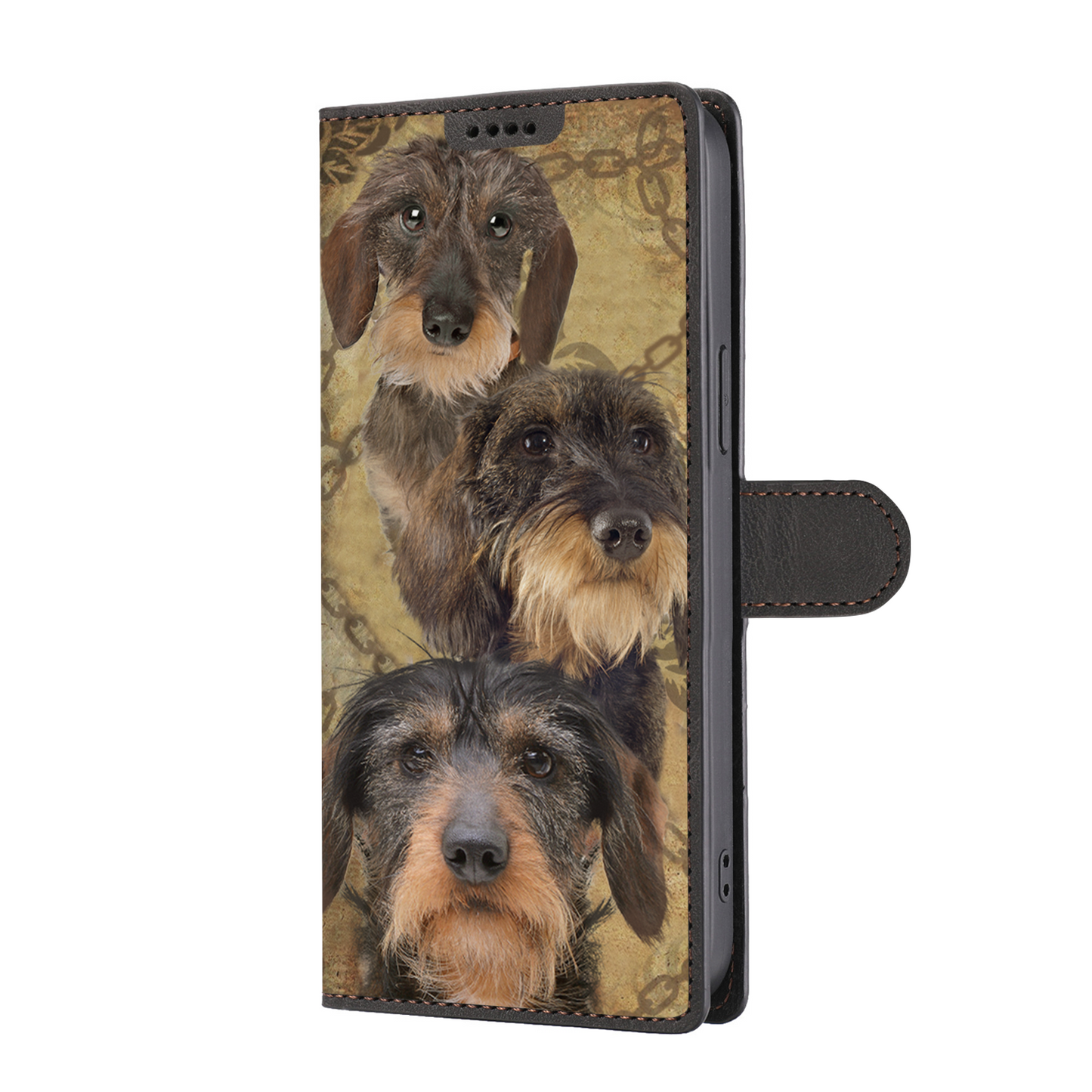 Vintage Wire Haired Dachshund Wallet Case