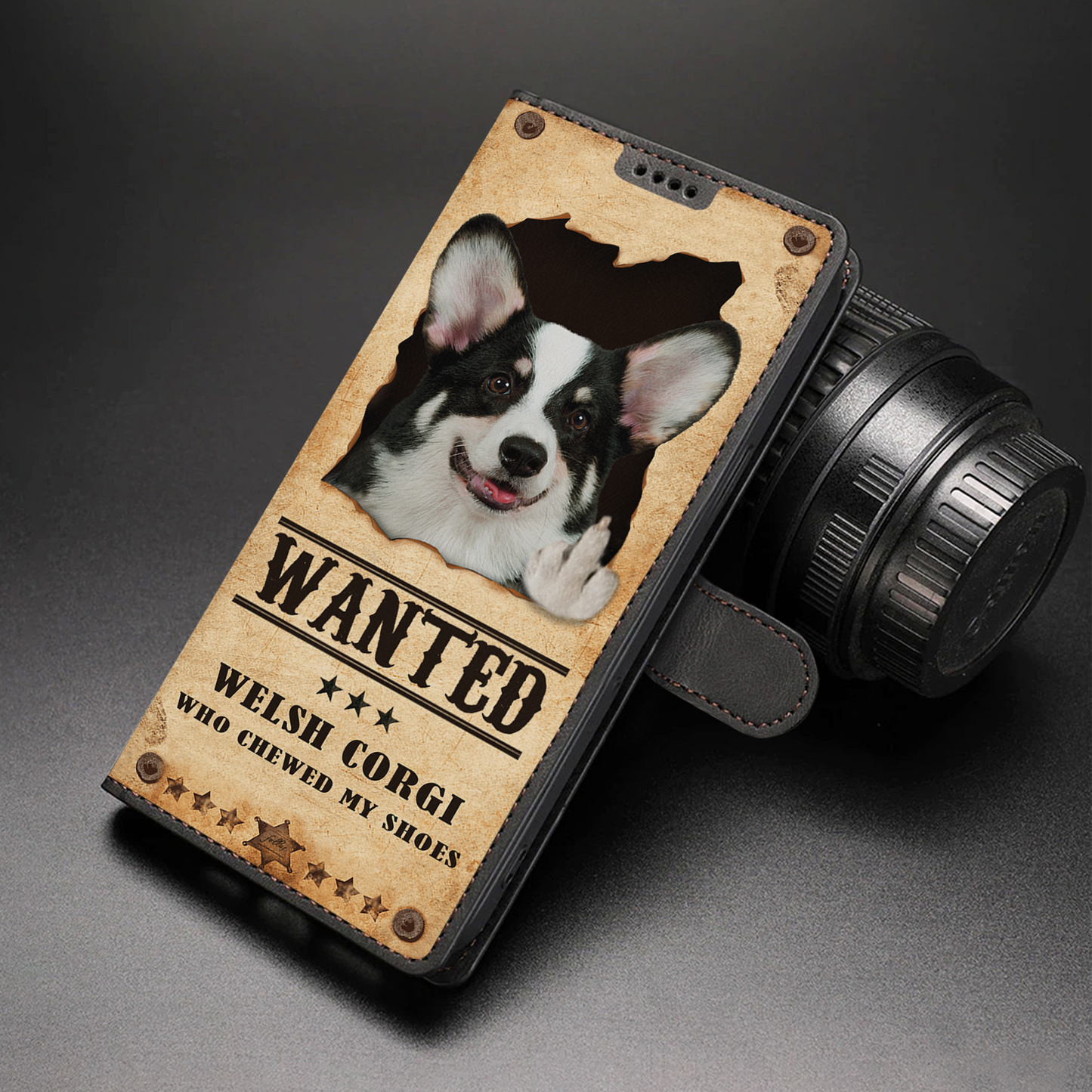 Welsh Corgi Wanted - Fun Wallet Phone Case V2