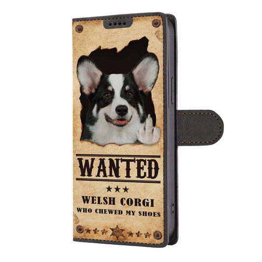 Welsh Corgi Wanted - Lustige Handyhülle mit Geldbörse V2