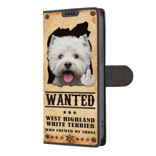 West Highland White Terrier Wanted - Fun Wallet Phone Case V1
