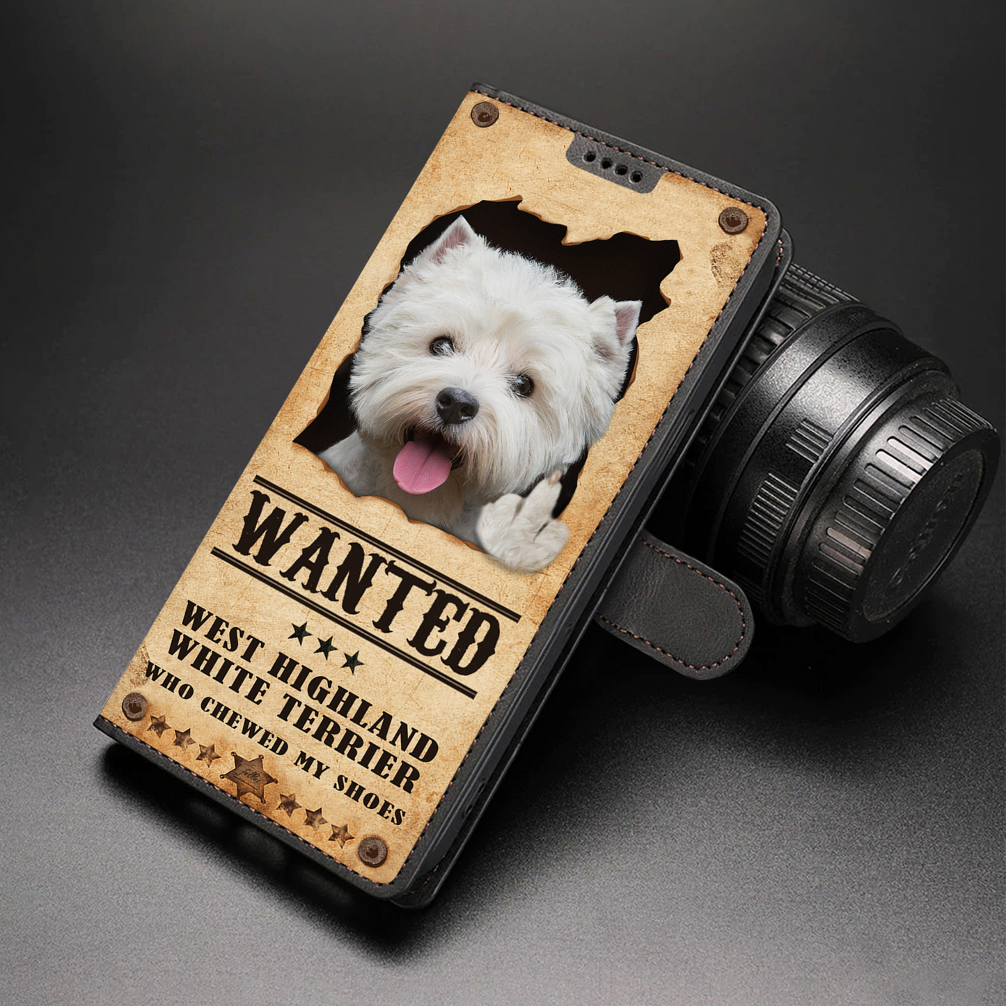 West Highland White Terrier gesucht - Fun Brieftasche Handyhülle V1