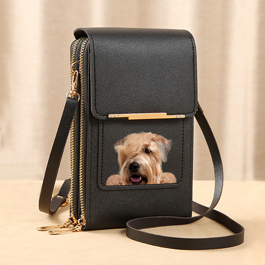 Wheaten Terrier – Étui portefeuille pour téléphone à écran tactile, sac à bandoulière V1