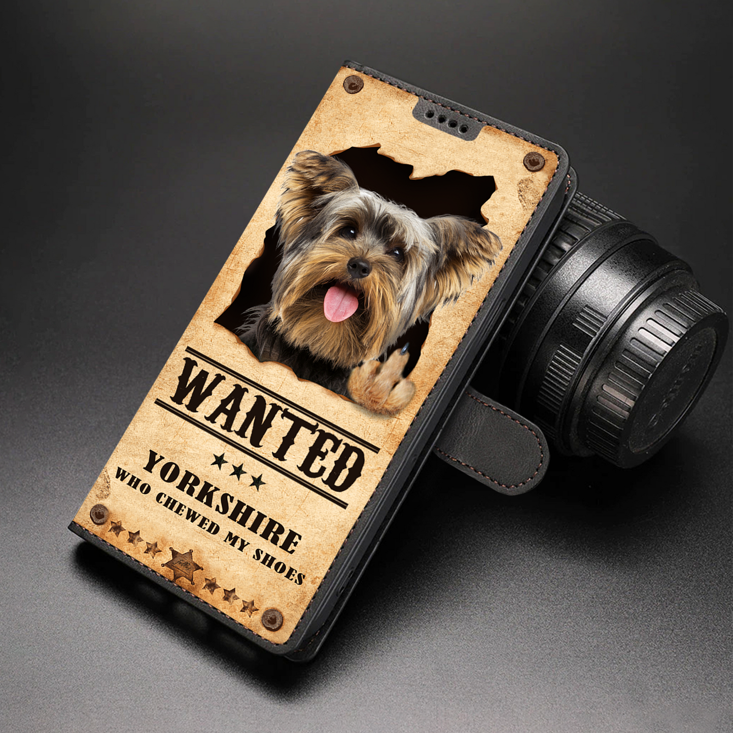 Yorkshire Terrier Wanted - Fun Wallet Phone Case V1