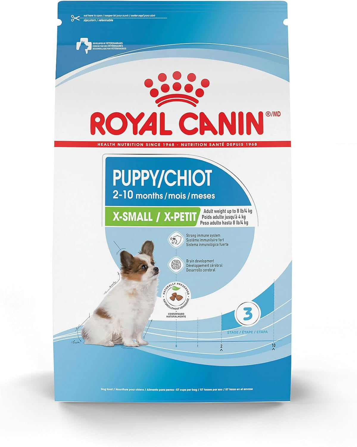 Royal Canin Size Health Nutrition X-Small Breed Dry Puppy Food, Supports Brain Development, Immune Support and Digestive Health