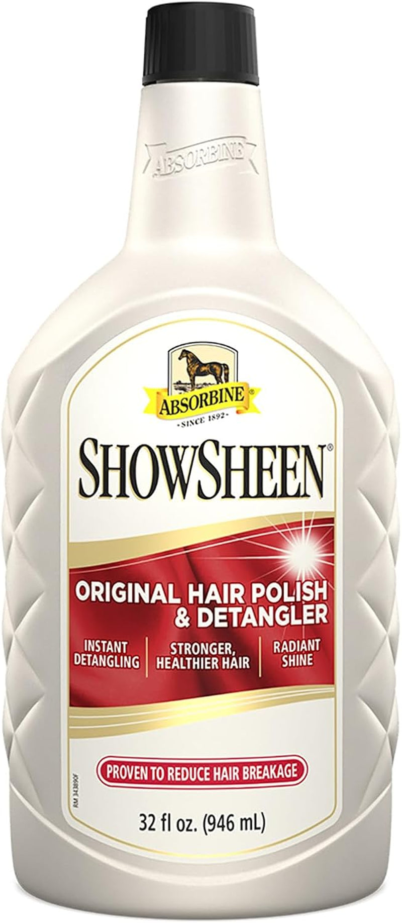 Showsheen Hair Polish & Detangler 128Oz Refill Jug, Horse and Dog Coat, Mane and Tail, Instant Detangling & Reduces Hair Breakage for Healthy Grooming & Radiant Shine