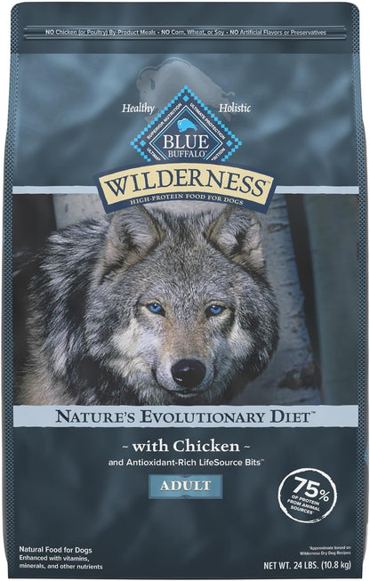 Blue Buffalo Wilderness Natural High-Protein Dry Food for Adult Dogs