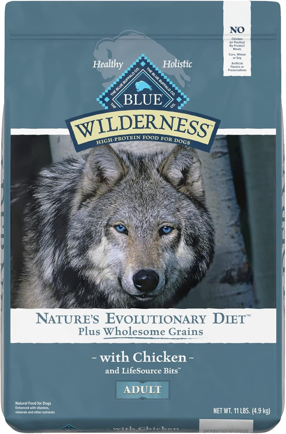 Blue Buffalo Wilderness Natural High-Protein Dry Food for Adult Dogs