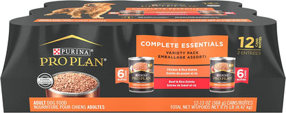 Purina Pro Plan High Protein Dog Food, Wet Dog Food Variety Pack, Classic Pate Entrees