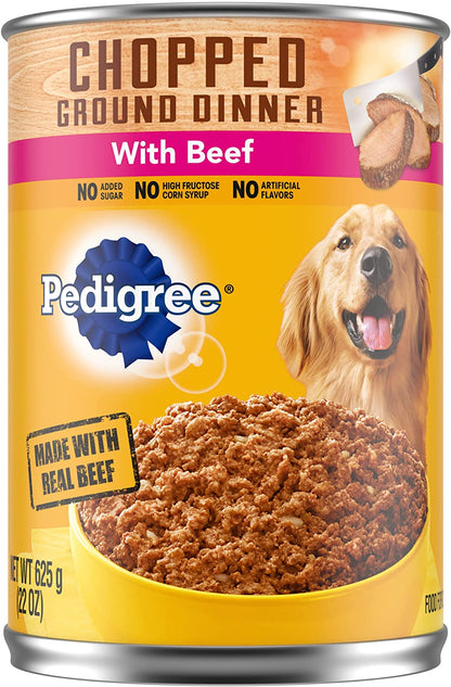 PEDIGREE Adult Canned Wet Dog Food Chopped Ground Dinner