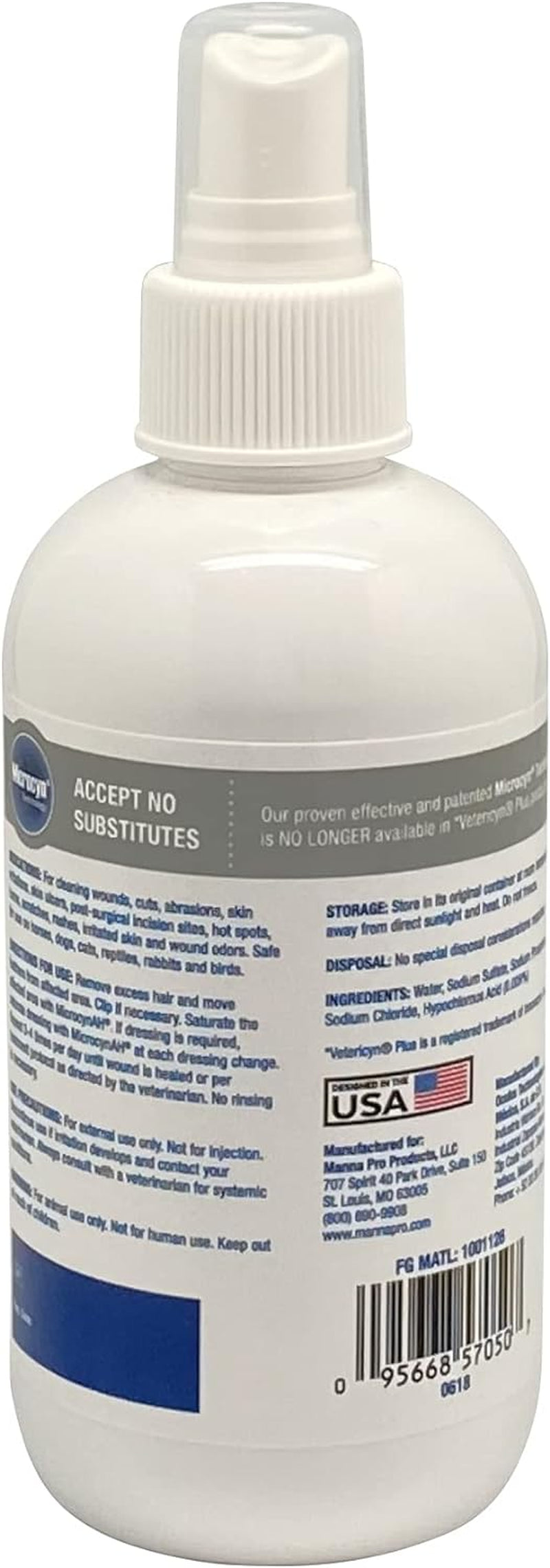 Microcynah Wound and Skin Care Hydrogel for Dogs | Non-Toxic Spray Formulated to Clean Wounds | Veterinarian Recommeneded Non-Toxic Formula | 8Oz