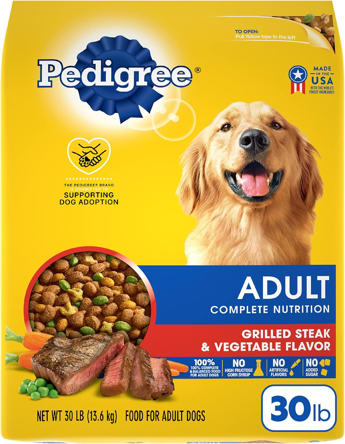 Complete Nutrition Adult Dry Dog Food, Grilled Steak & Vegetable Flavor, 18 Lb. Bag