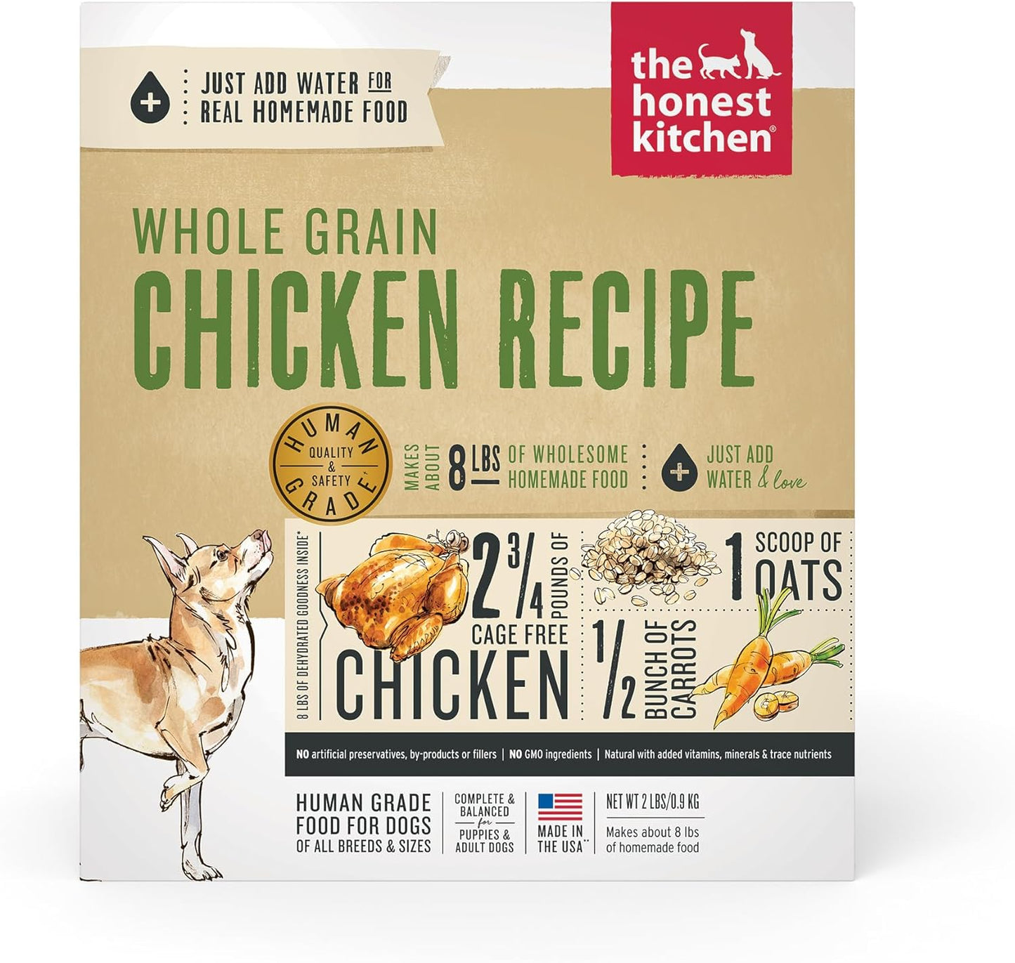 The Honest Kitchen Human Grade Dehydrated Whole Grain Dog Food - Complete Meal or Topper