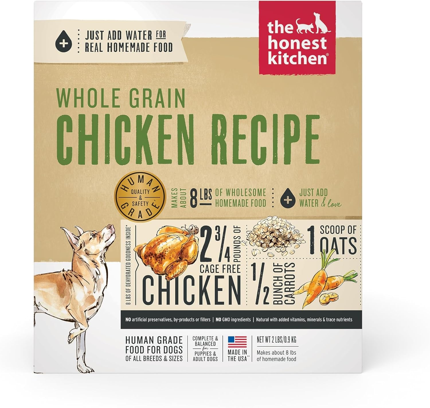 The Honest Kitchen Human Grade Dehydrated Whole Grain Dog Food - Complete Meal or Topper