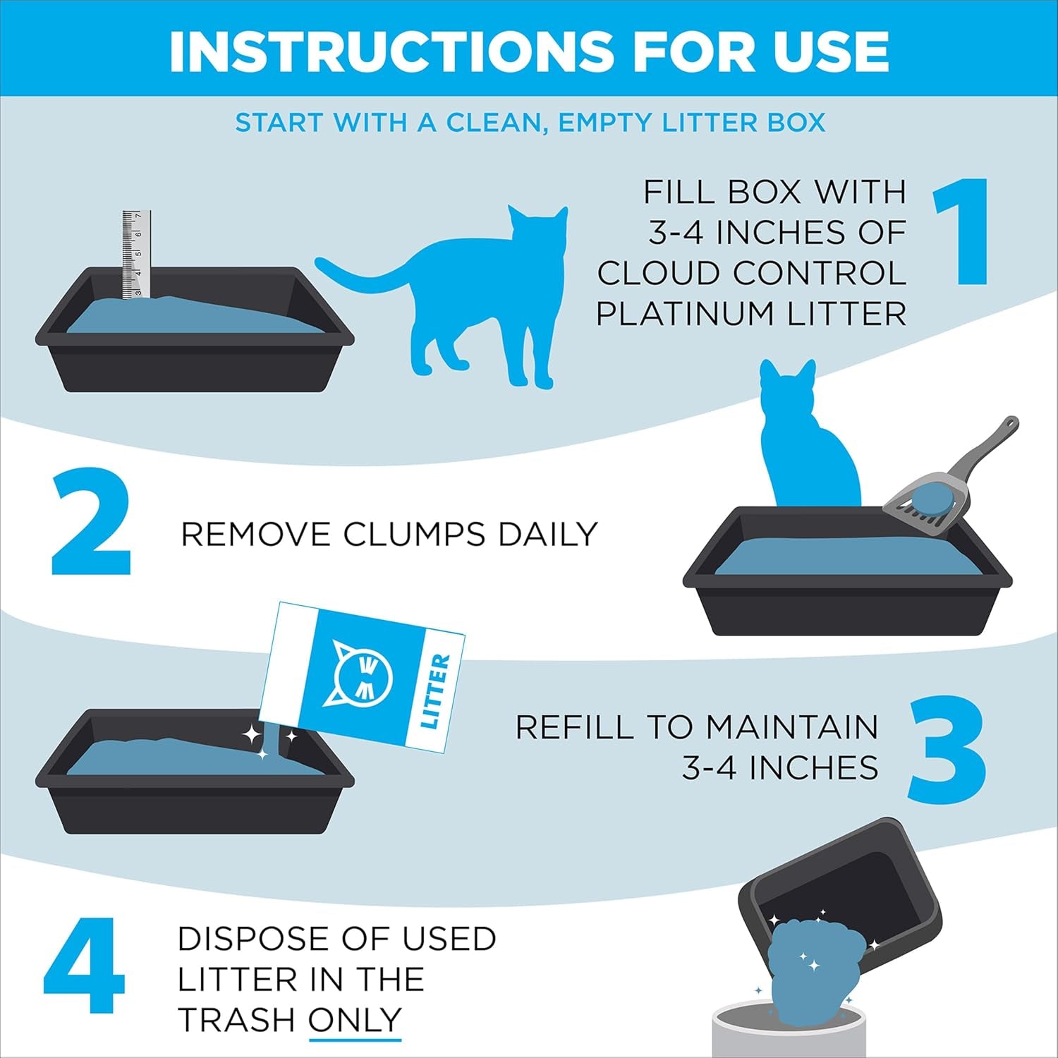 ARM & HAMMER Cloud Control Platinum Clumping Cat Litter