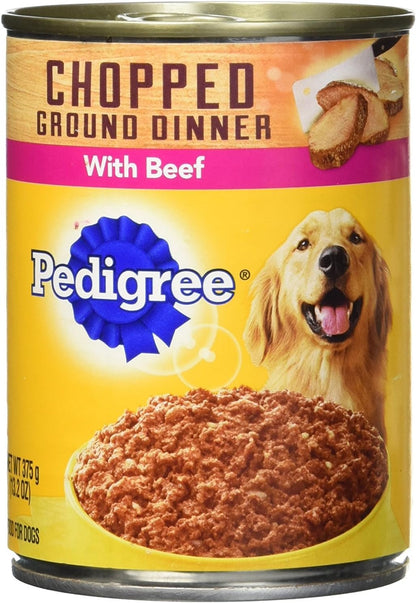 PEDIGREE CHOPPED GROUND DINNER Adult Canned Soft Wet Dog Food Variety Pack