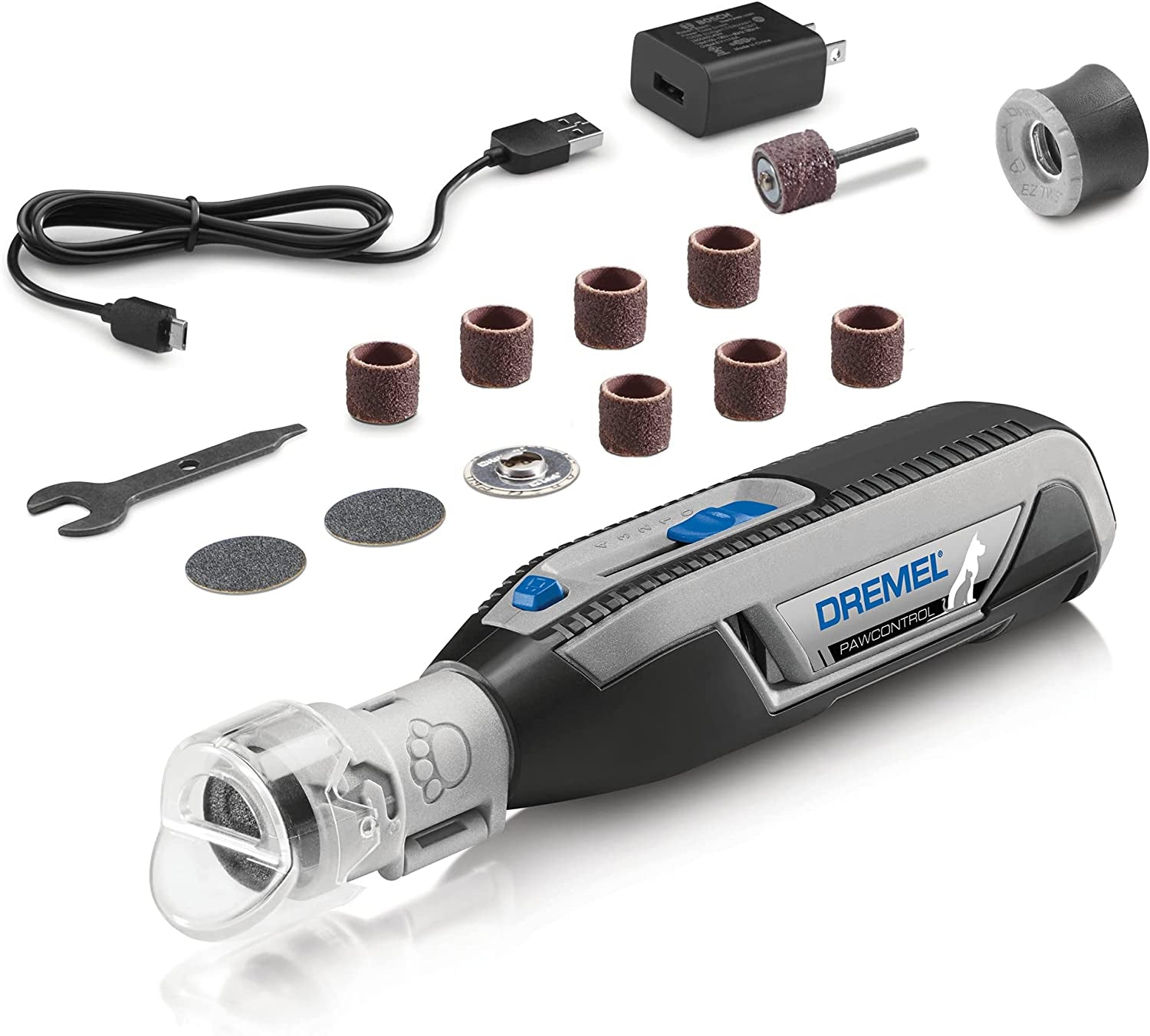 Dremel Pawcontrol 7760-PGK Dog Nail Grinder and Trimmer - Cordless & Rechargeable Pet Grooming Tool Kit - Safe and Humane for Dogs, Cats, and Small Animals