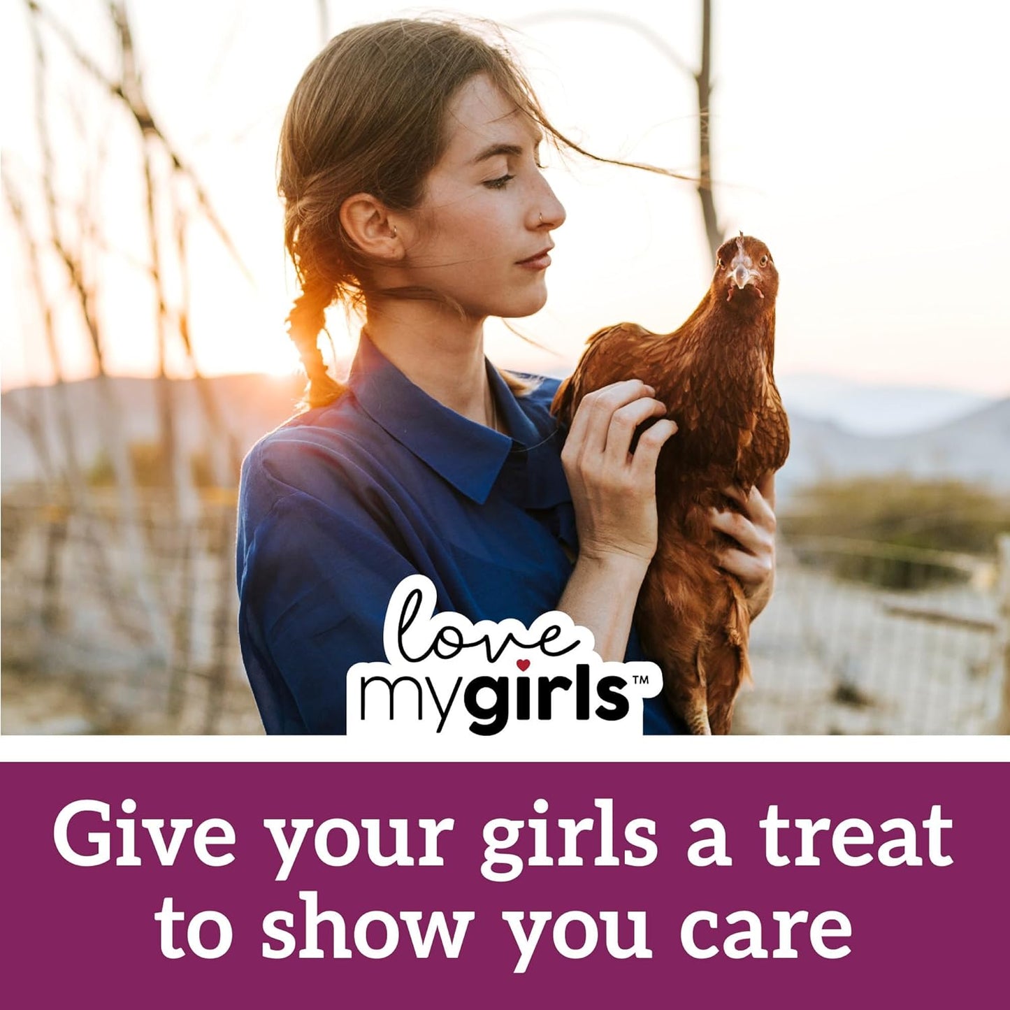 Love My Girls 5-Grain and Worms Chicken Treats, Corn-Free Treats for Chickens with Protein Rich Mealworms