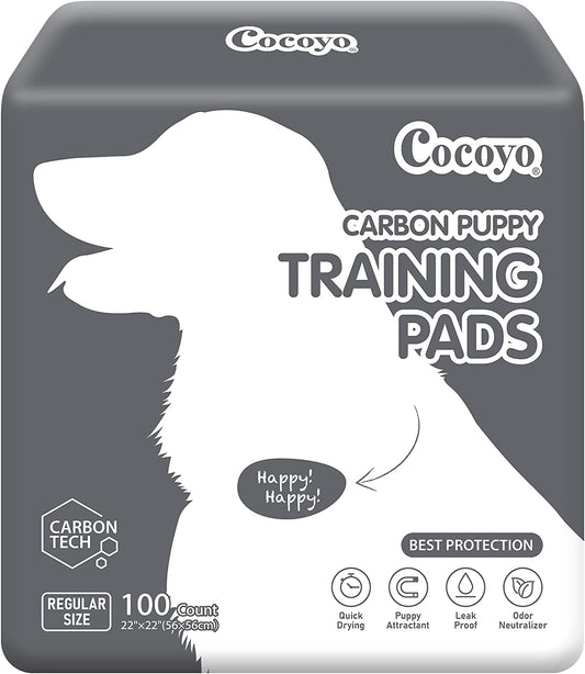 COCOYO Dog Training Pads, Carbon Absorb Eliminating Urine Odor Doggie Training Pads, Premium Charcoal Dog Pee Pads