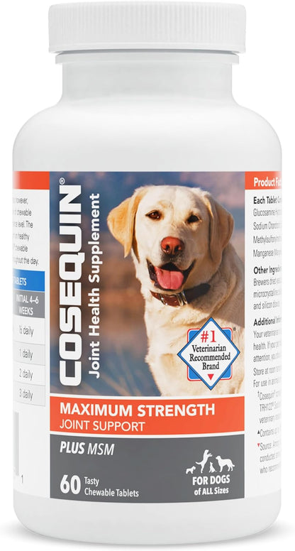 Laboratories Maximum Strength Joint Health Supplement for Dogs - with Glucosamine, Chondroitin, and MSM, 132 Chewable Tablets