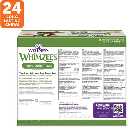 WHIMZEES by Wellness Long Lasting Dog Chews Value Box: All Natural Grain Free Treats to Help Clean Teeth & Reduce Plaque & Tartar - for Dogs 40-60 Lbs