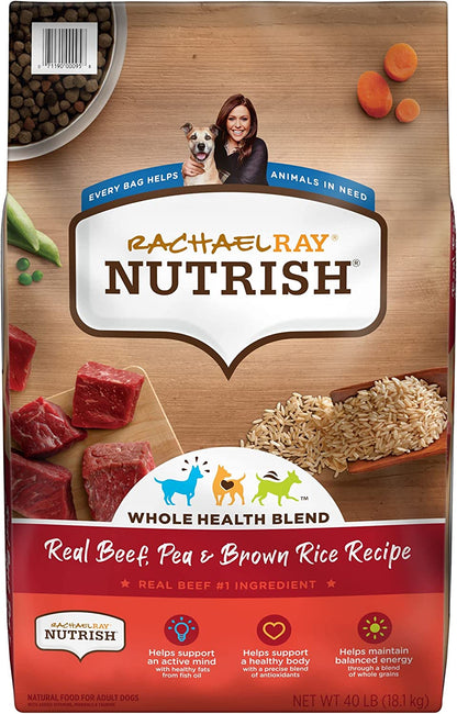 Nutrish Rachael Ray Premium Natural Dry Dog Food, Real Beef, Pea, & Brown Rice Recipe