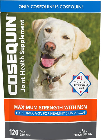 Joint Health Supplement for Dogs - with Glucosamine, Chondroitin, MSM, and Omega-3'S, 120 Soft Chews