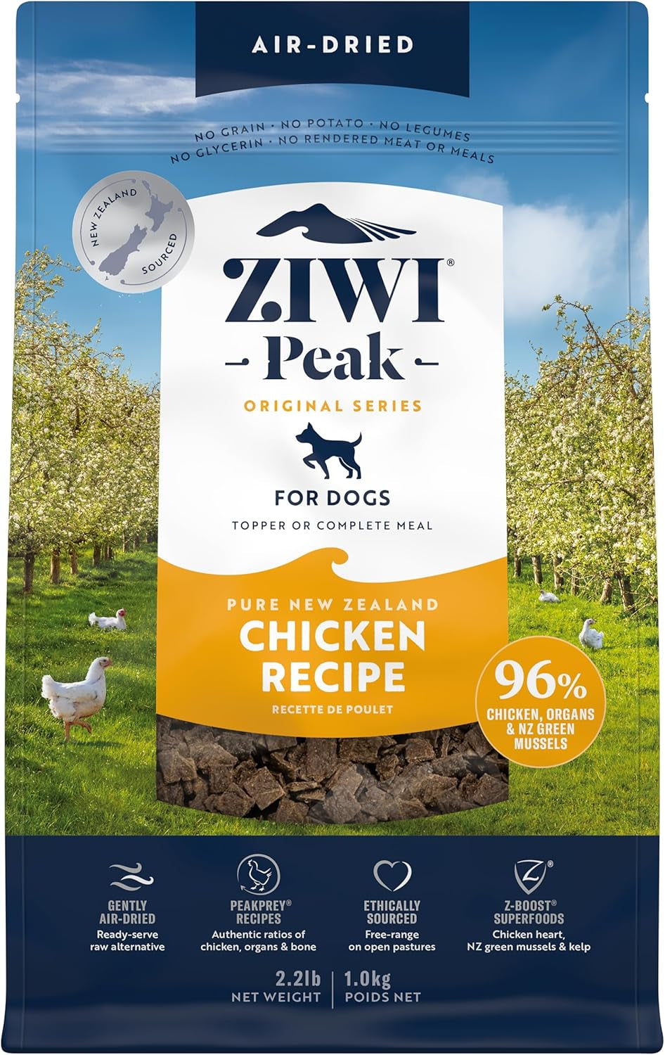 ZIWI Peak Air-Dried Dog Food - All Natural, High Protein, Grain Free, Limited Ingredient with Superfoods