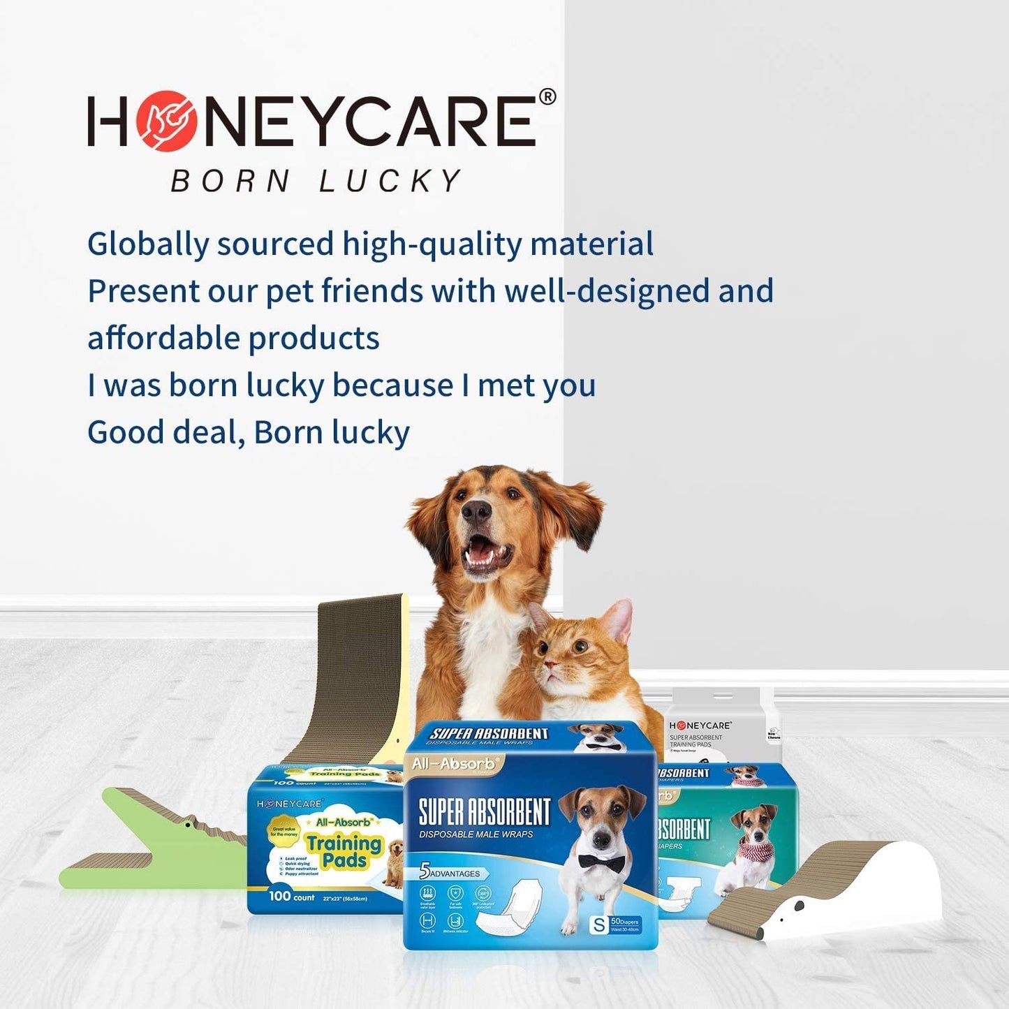 HONEY CARE All-Absorb Puppy Training Pads | Doggie Potty Pads Absorb Eliminating Urine Odor, Ultra Charcoal Dog Pee Pad