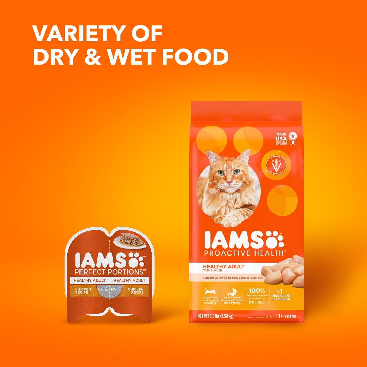 IAMS Proactive Health Healthy Adult Dry Cat Food with Chicken