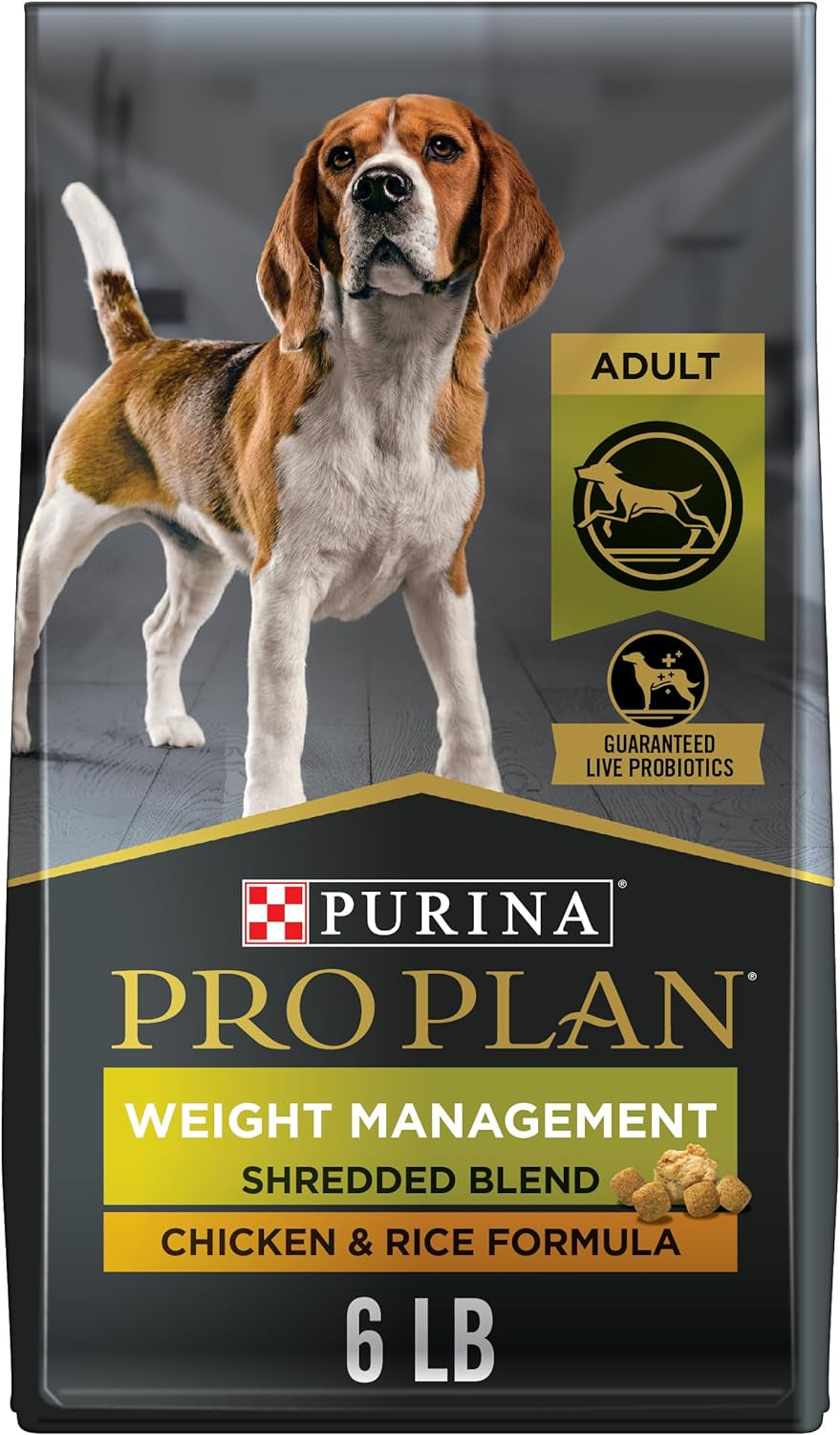 Purina Pro Plan Weight Management Dry Dog Food, Shredded Blend