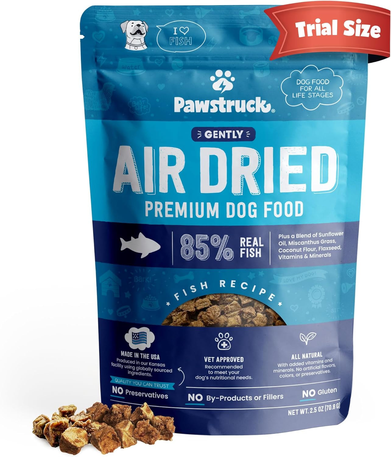 Pawstruck All Natural Air Dried Dog Food - Grain Free, Made in USA, Non-Gmo & Vet Recommended - High Protein Limited Ingredient Wholesome Full-Feed - for All Breeds & Ages