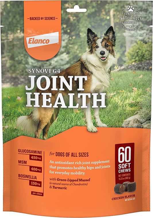 Synovi G4 Dog Joint Supplement Chews, for Dogs of All Ages, Sizes and Breeds