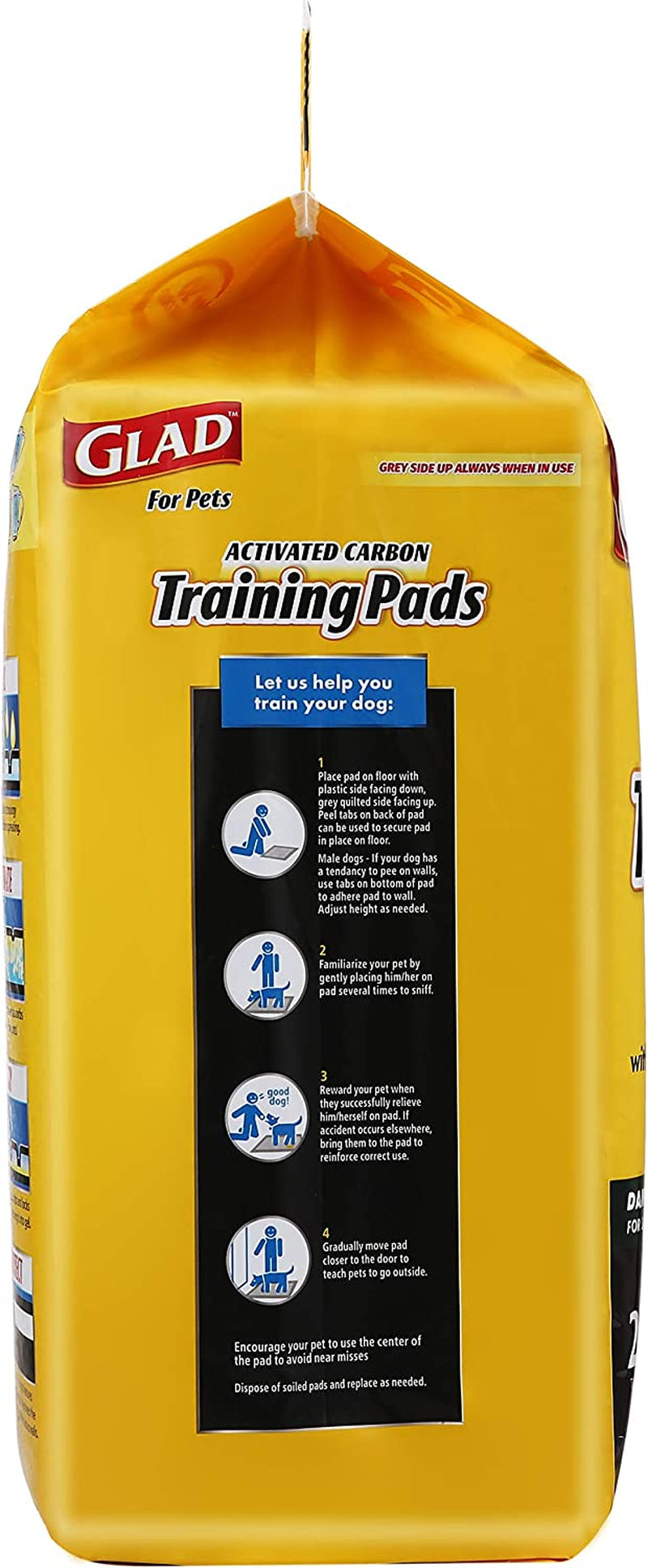 Glad for Pets Activated Carbon Dog Training Pads - Super Absorbent and Leak Proof Dog Pee Pads Extra Large, Indoor Potty Pads with Adhesive Strips, XL Puppy Pad Giant Size, 30" X 36"