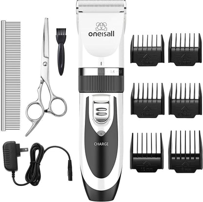 Dog Shaver Clippers Low Noise Rechargeable Cordless Electric Quiet Hair Clippers Set for Dogs Cats Pets