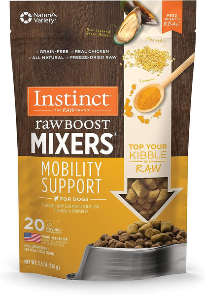 Instinct Raw Boost Mixers Freeze Dried Raw Dog Food Topper, Grain Free Dog Food Topper with Functional Ingredients