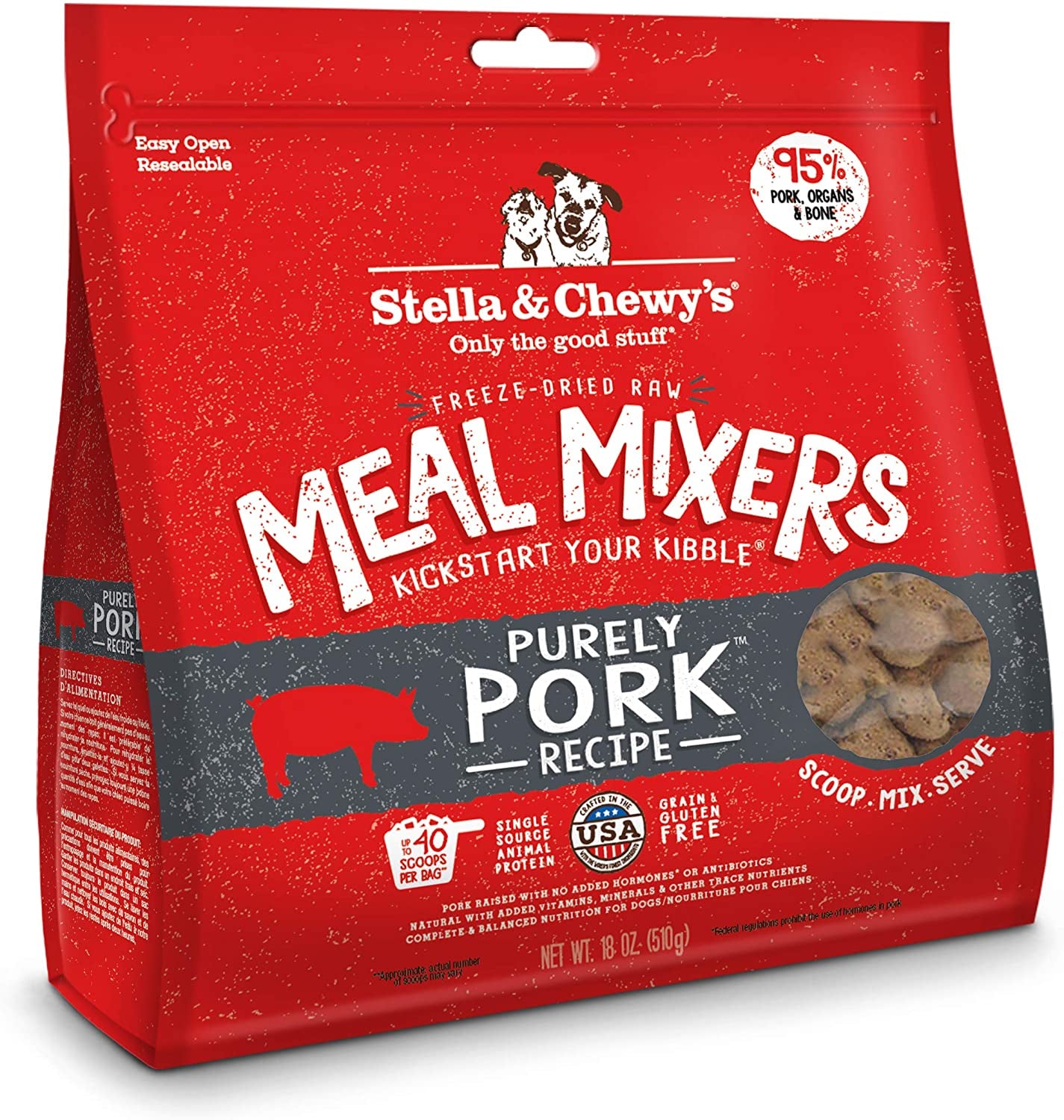 Stella & Chewy'S Freeze Dried Raw Chewy’S Chicken Meal Mixers - Dog Food Topper for Small & Large Breeds - Grain Free, Protein Rich Recipe